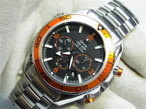 omega seamaster planet ocean chrono orange replica|second hand omega planet ocean.